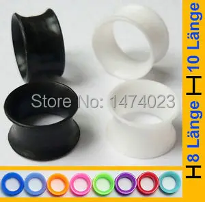 

Extra Soft Silikon Flesh Tunnel Silicone Ear Plug Ohr Piercing double flared