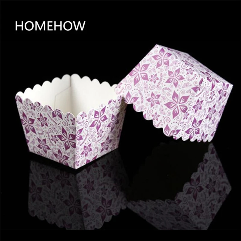 Homehow 100 шт./лот новинка утолщенная квадратная форма Маффин кекс бумажный