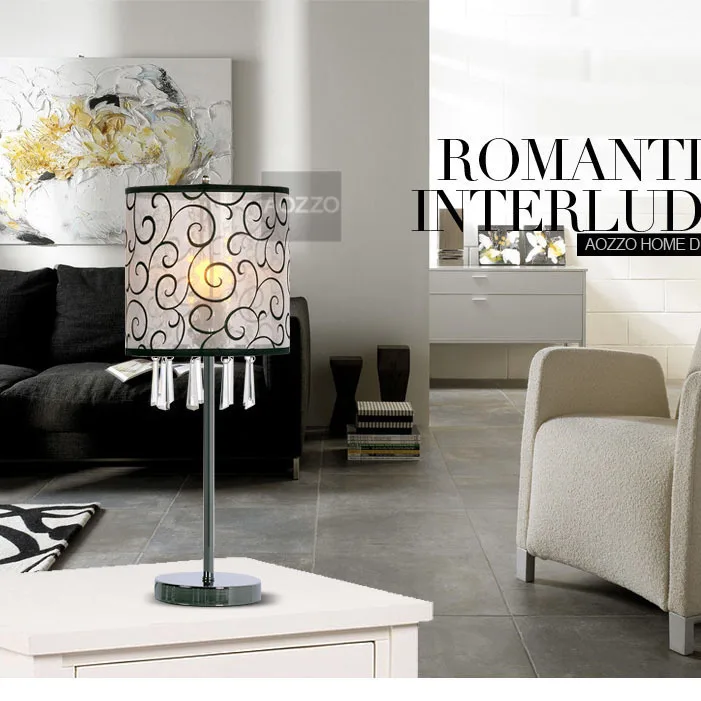 

Luxury Crystal Hanging Desk Light Black Transparent Flower Fabric Night Desk Lamp fixture Bedroom Crystals free shipping Light
