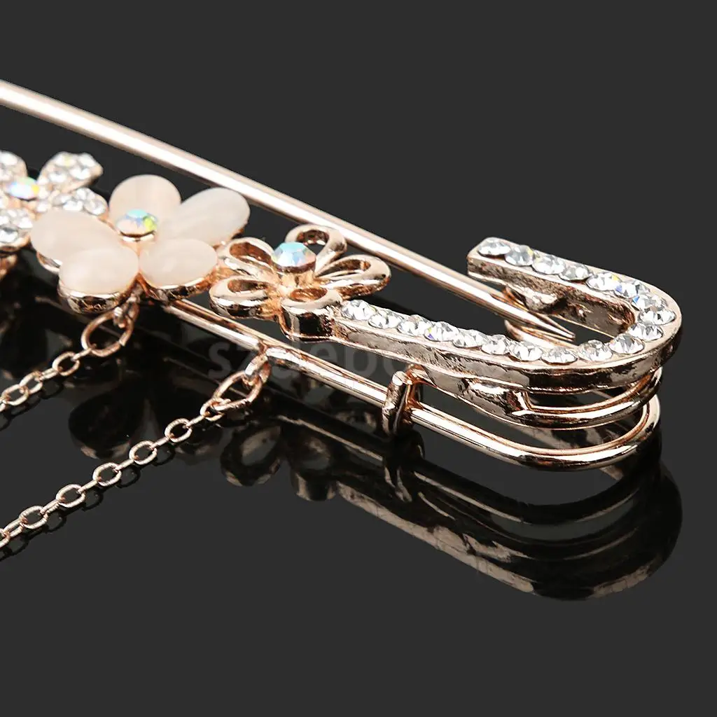 Женские Стразы Металлическая Булавка для килта Хрустальная брошь в виде цветка