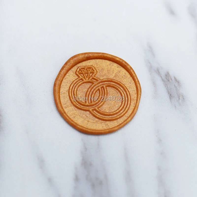 Diamond ring Wax Seal Stamp, wedding stamp,party wax seal stamp, invitation seals,wedding rings sealing stamp