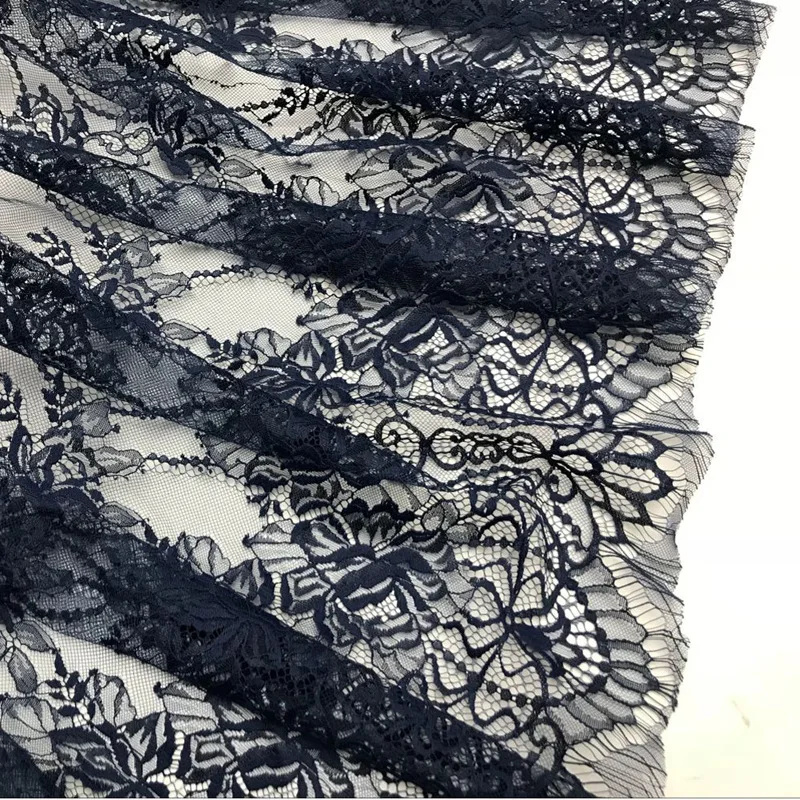 dark blue Тонкий кружевной ткани ресниц кружева позиционирования цветок платье для Сделай Сам одежда аксессуары ремесла - Цвет: dark blue