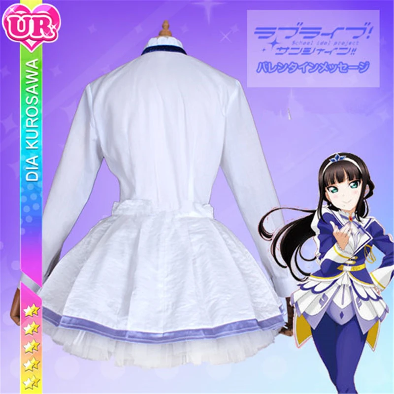 Костюм для косплея Lovelive Sunshine Aqours Over The Rainbow Kurosawa Dia женское танцевальное платье