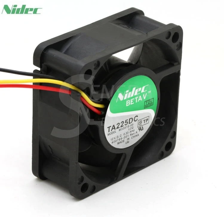 Для Nidec TA225DC 60 мм 6 см M33515 68 DC 12V 0.33Amp 3 контактный проводной Инверторные вентиляторы