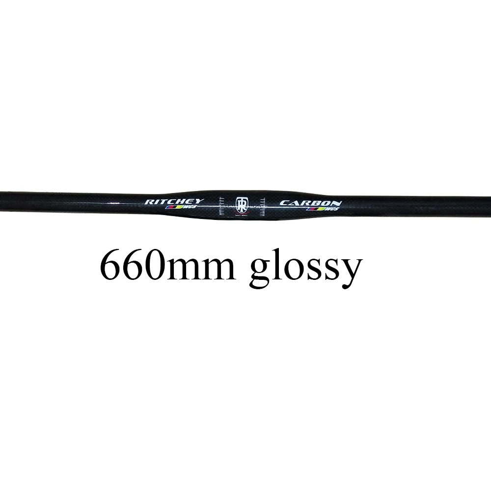 flat 660mm glossy Полностью углеродное волокно руль подседельный штырь руль углеродный mtb руль 3 к глянцевые Запасные детали для велосипеда, углепластик стержень углеродный Подседельный штырь для топ продаж - Цвет: flat 660mm glossy