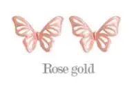 rose gols 925 пробы серебряные серьги-гвоздики с животными и бабочками для женщин и девочек, свадебный подарок, персонализированное ювелирное изделие, Bijoux oorbellen A201 - Окраска металла: rose gols