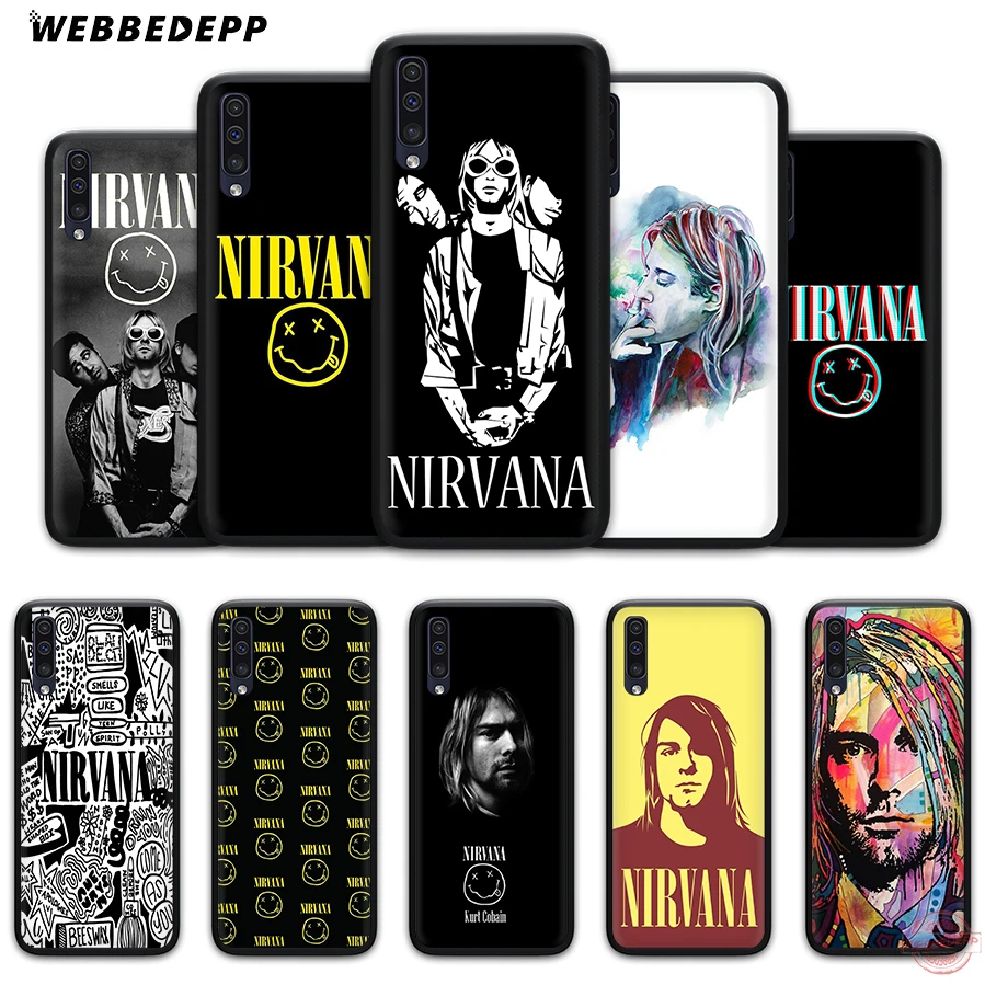 WEBBEDEPP Nirvana Kurt Cobain мягкий чехол для телефона для samsung A50s A40s A30s A20s A10s A60 A70 M10 M20 M30 M40 чехол s