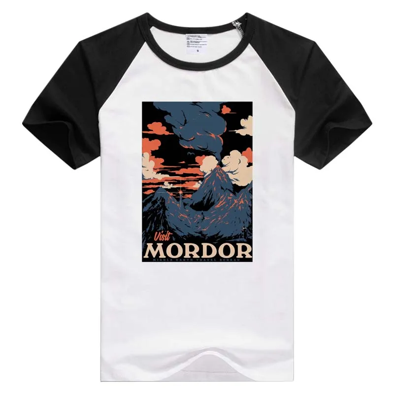 Повседневная Женская и мужская футболка визит Mordor - LOTR с коротким рукавом удобная