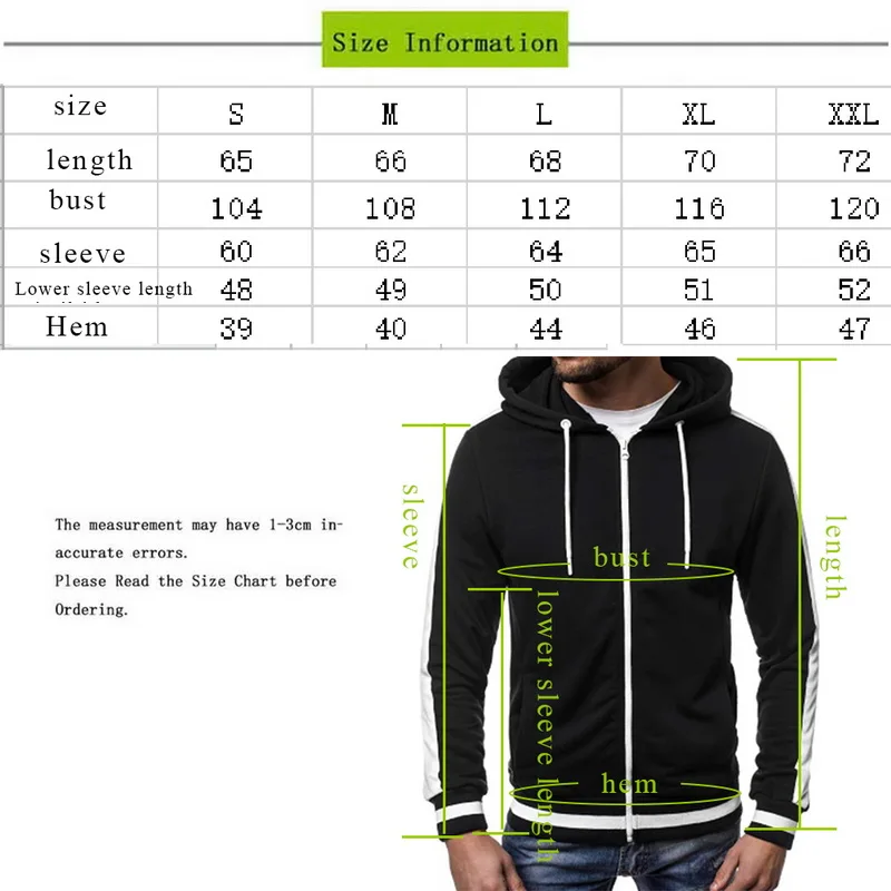 Мужской кардиган с капюшоном CYSINCOS Черный Повседневный на молнии карманами