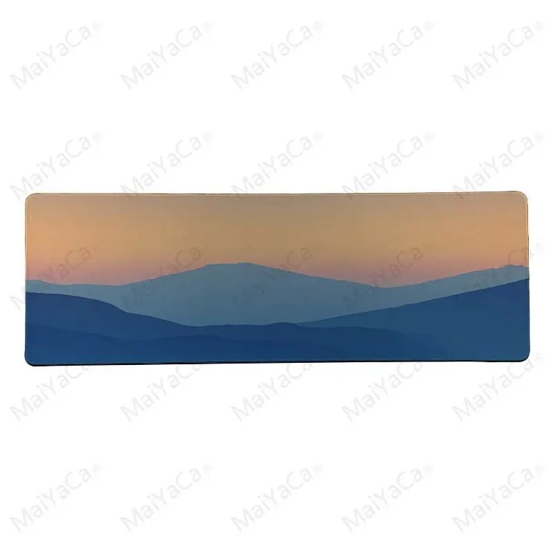 Lock Edge 30x60cm MaiYaCa простой дизайн горы Минимальный Противоскользящий прочный силиконовый компьютерный коврик Размер для 18*22 20*25 25*29 30*60 и 30*90 см - Цвет: Lock Edge 30x60cm