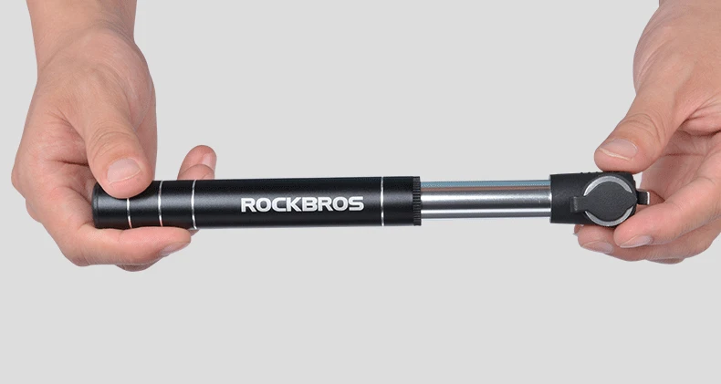 ROCKBROS велосипедный насос, портативный мини-светильник, велосипедный насос из алюминиевого сплава, воздушный насос для горного велоспорта, шиномонтажный насос, клапан Schrader Presta