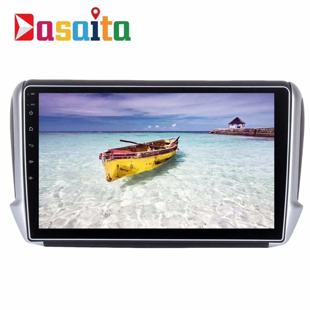 Dasaita 10," Android 9,0 Автомобильный gps плеер Navi для peugeot 208 2008 с 2G+ 16G четырехъядерный стерео радио мультимедиа без DVD 4G