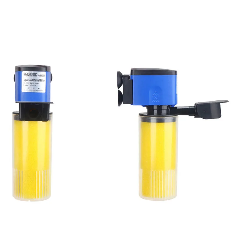 Тихий дизайн 3 в 1 внутренний фильтр для аквариума многофункциональный