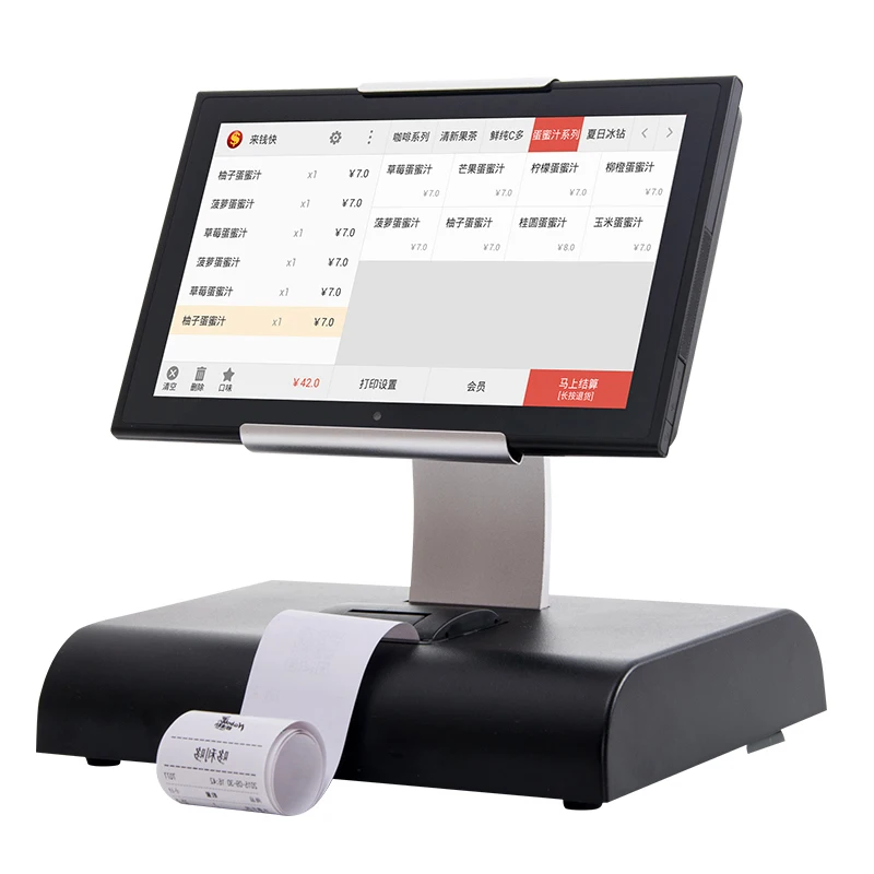 10 дюймовый ресторанный сенсорный экран pos система с программным