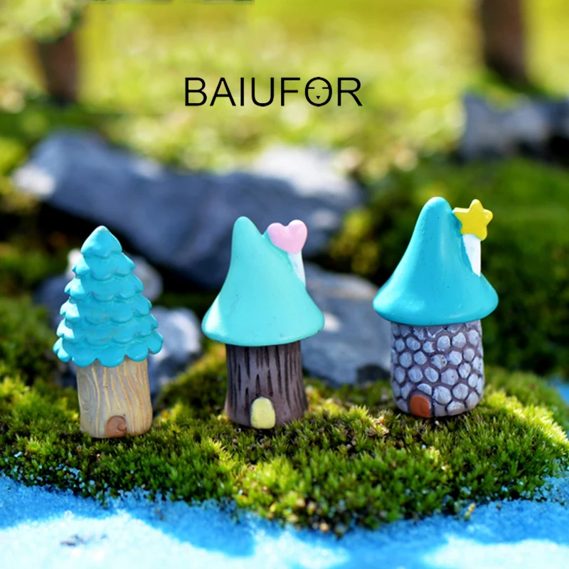 BAIUFOR Kawaii мультфильм дерево дом фотоаксессуары Террариум фигурки фотография