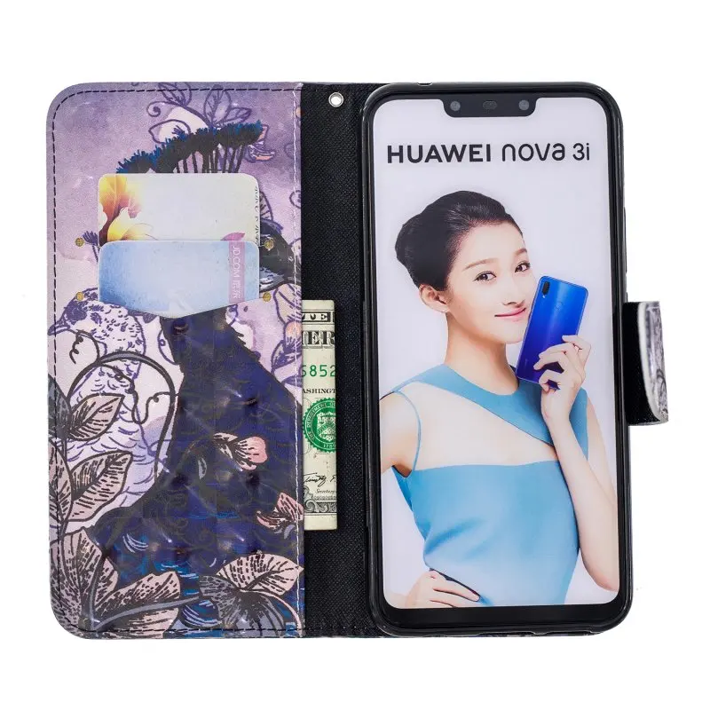 P умные кожаные чехлы на для huawei Enjoy 7 s чехол smart Funda 3D Магнитный Флип-бумажник Etui