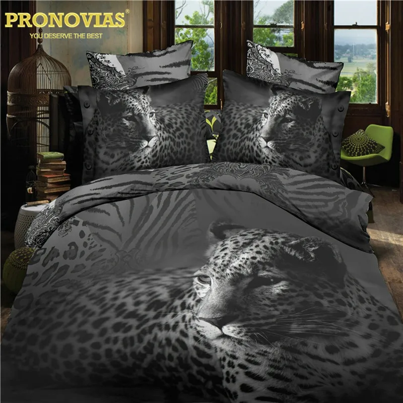 Чудесный 3d леопардовый Подарочный комплект постельного белья пододеяльник