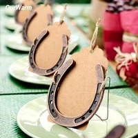 ourwarm 10pcs wedding horseshoe gift with paper tags rustic wedding favour party accessories horse shoe decor