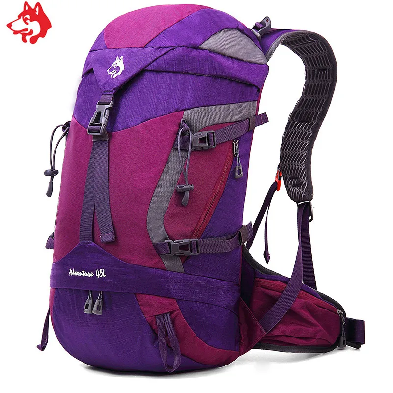 Рюкзак для кемпинга 45 л фиолетовый серый цвет|backpack outdoor|backpack greybackpacks purple |