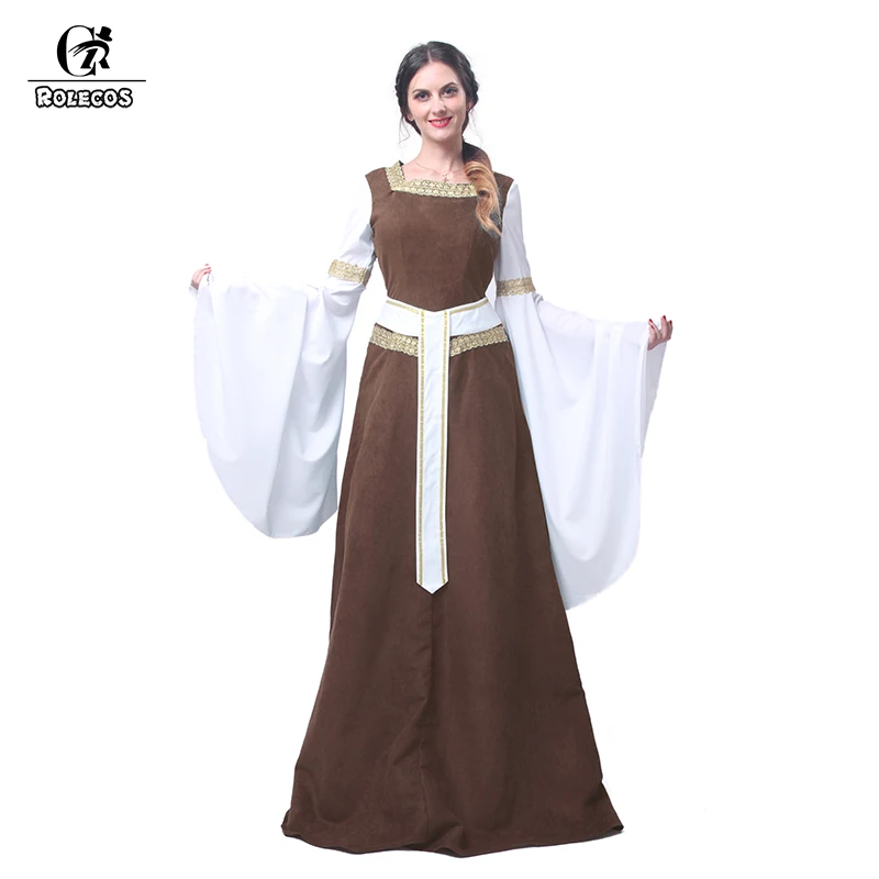 ROLECOS женская Европейская ретро одежда Ренессанс средневековый Готический