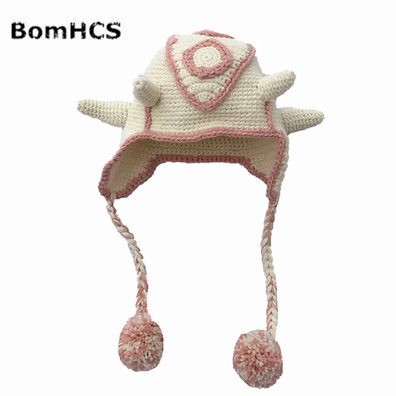 BomHCS вязаная шапка с забавными дьявольскими рожками Зимняя Толстая