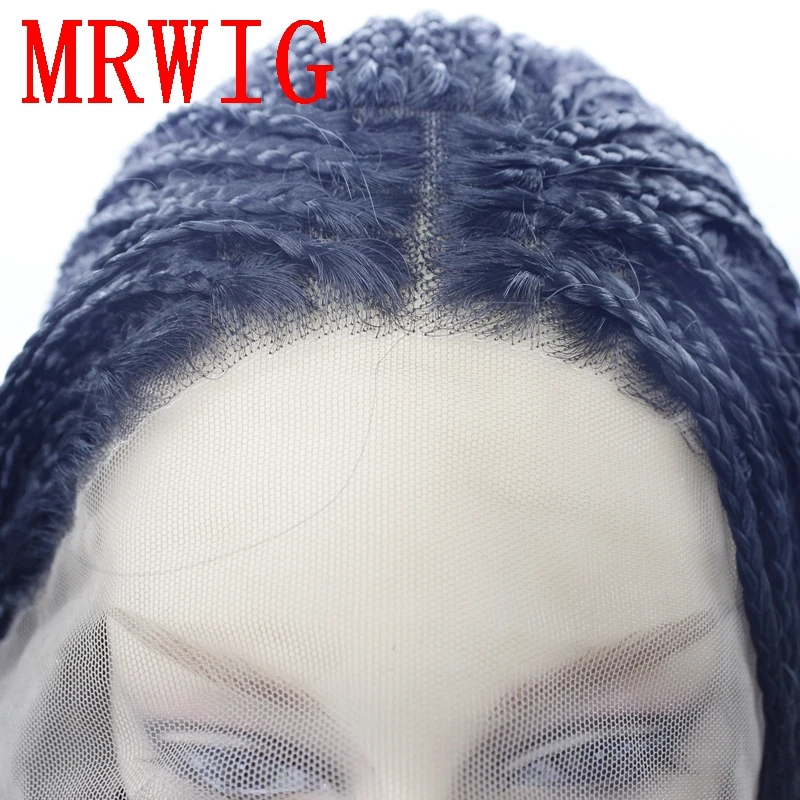 MRWIG средняя часть коробка косы Glueless передний парик шнурка 26in 650 г реальное