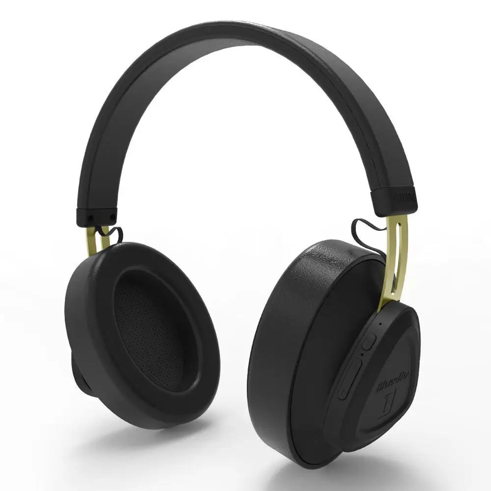 Bluedio TM 5,0 Bluetooth Беспроводной наушники, гарнитура для прослушивания музыки для монитор телефона студийные наушники Поддержка голос Управление - Цвет: Black