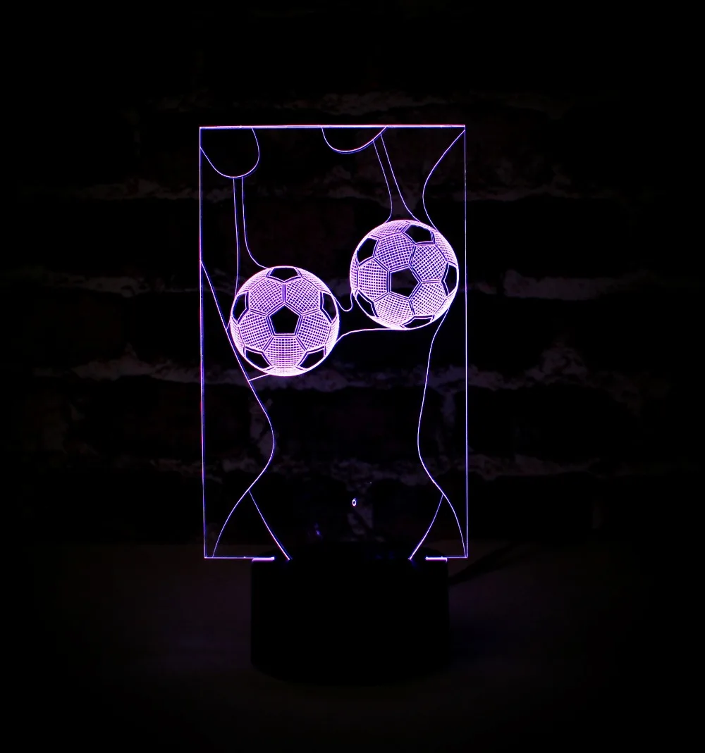 Ночник светодиодный 3D светильник 7 цветов DIY разные формы настольная лампа