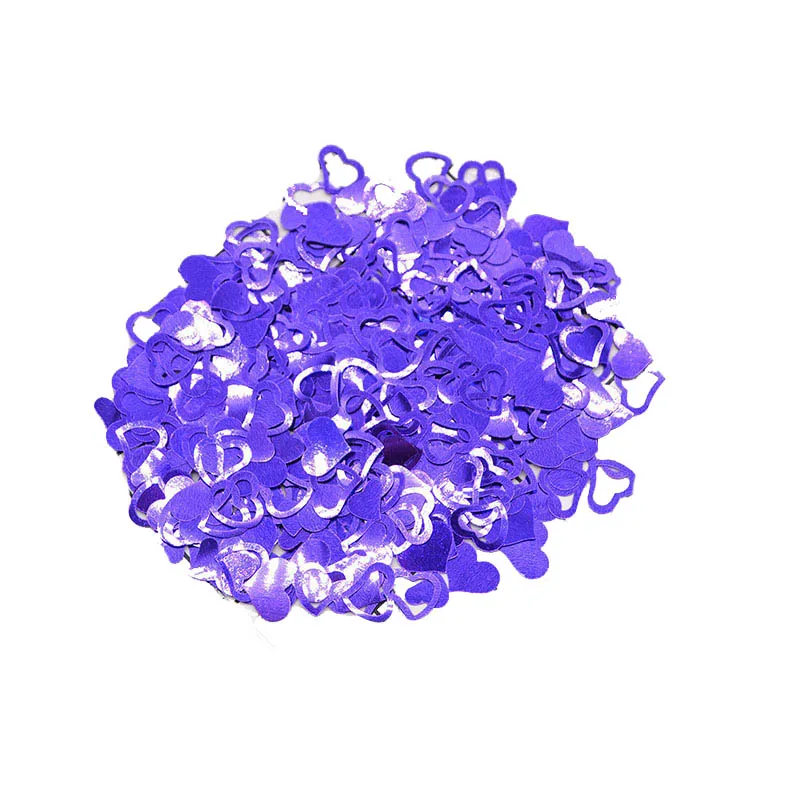 purple 600 шт./лот, многоцветное Сверкающее Сердце Любви, свадебное праздничное конфетти украшение стола, декоративные принадлежности на День святого Валентина - Цвет: purple