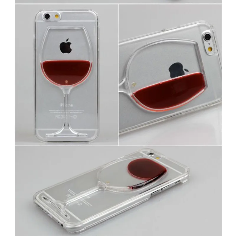 3D чехлы для телефонов с жидкими коктейльными бутылками красного вина iphone X Xs Max Xr 6