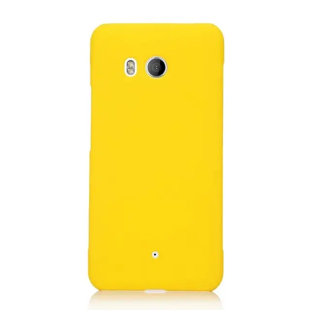 yellow Для htc U11 тонкий цветной резиновый матовый пластиковый жесткий чехол для htc X9 E9 plus M9 plus - Цвет: yellow