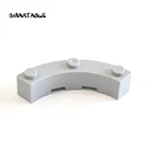 Smartable кирпичный круглый уголок 4x4 макароны широкие с 3 гвоздиками MOC части игрушки Совместимые с основными брендами 48092 City Toy 30 шт.лот