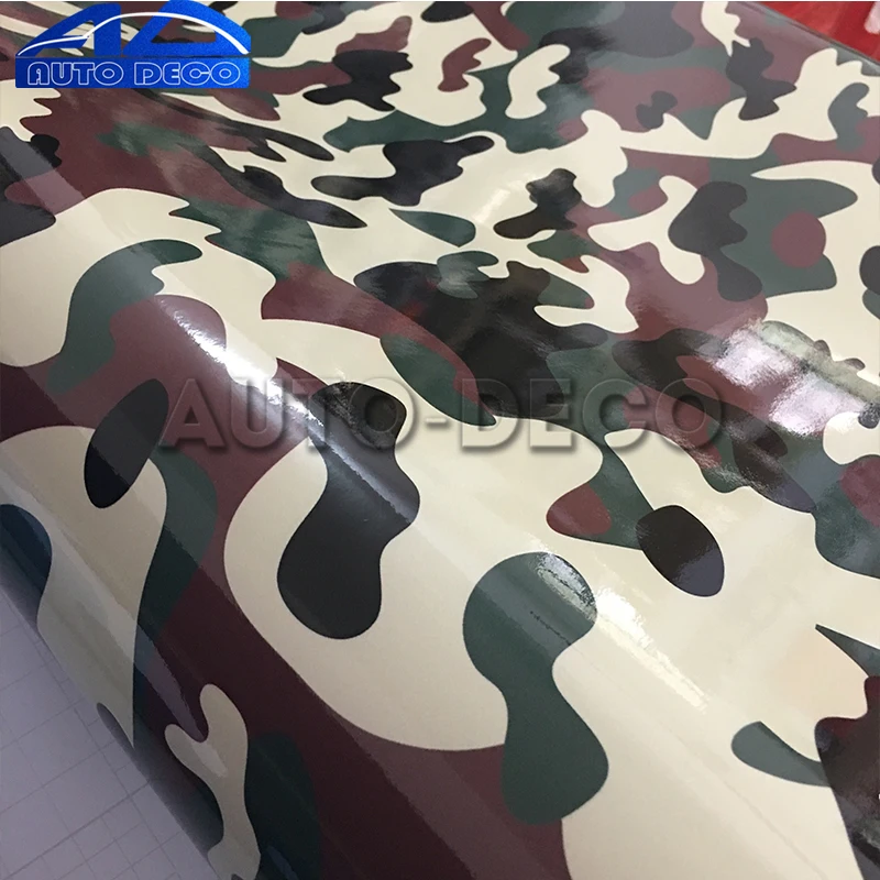 Глянцевая камуфляжная виниловая городская печатная пленка для автомобиля