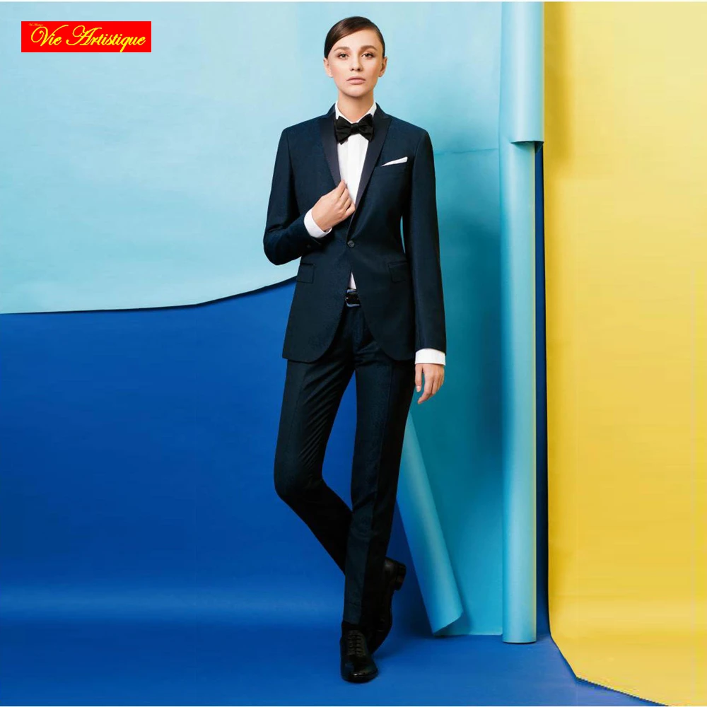 

VA 2017 women's slim fit business formal dress suit women trouser suit tuxedo suit custom tailor made bespoke MTM 2018 VA