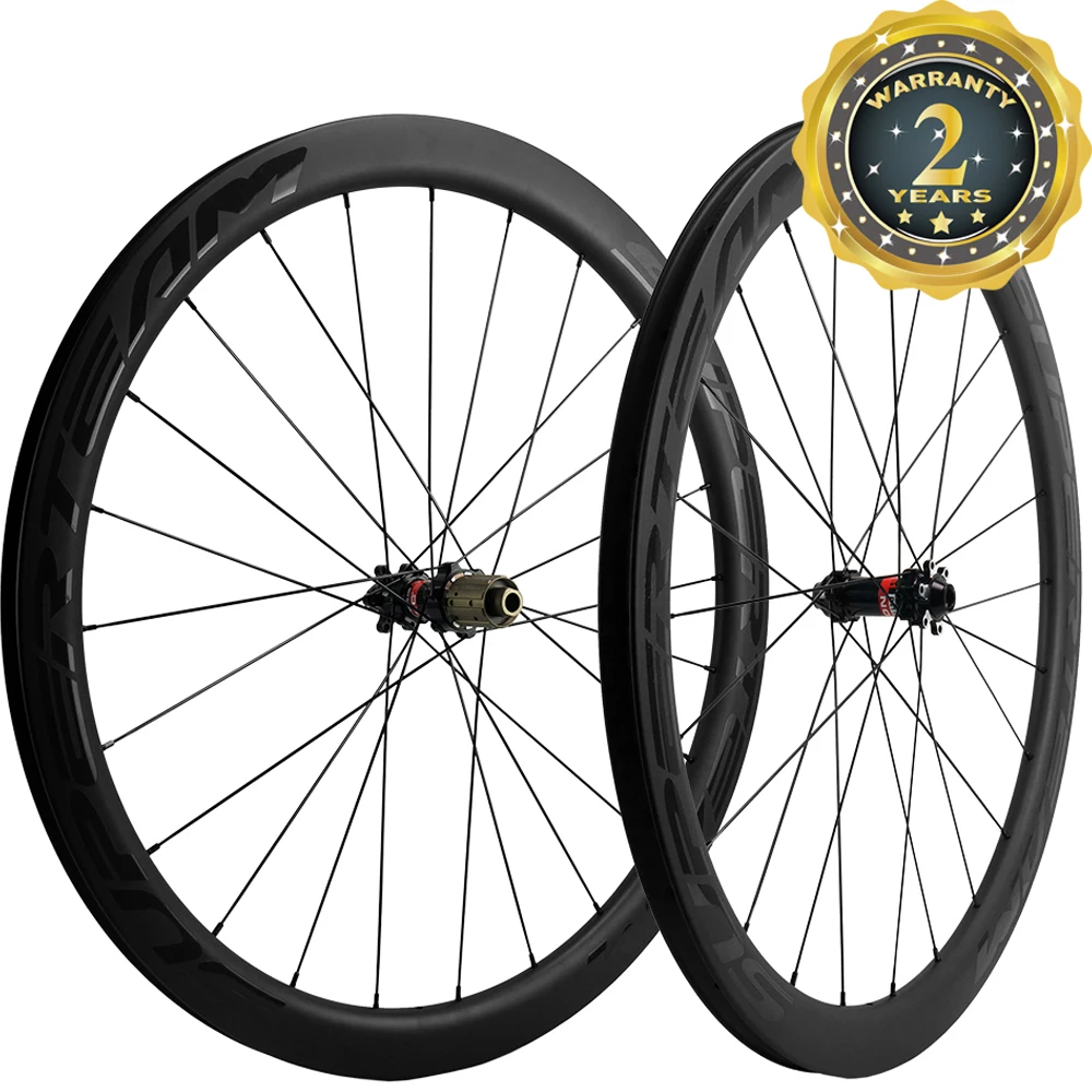 

SUPERTEAM Disc Brake Carbon Wheelset 50mm Clincher Cyclocross Wheels Center Lock/6 Bolts Thru Axle Novatec 411-412 Hub