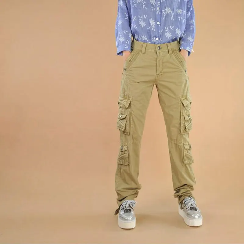 Женские брюки карго #0901 2020 повседневные джоггеры с боковыми карманами уличная