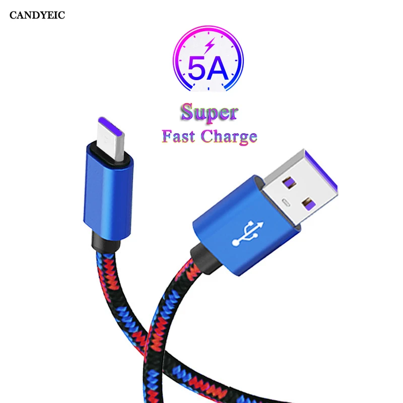 CANDYEIC 5A USB кабель супер быстрая зарядка для iPhone 11 Pro Max samsung huawei P30 Xiaomi Redmi usb type-C телефонный кабель Шнур