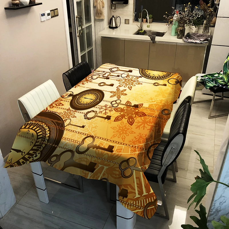3d карманные часы скатерть креативный Зеленый завод Фламинго узор полиэстер