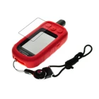 Защитный силиконовый чехол + черный съемный кольцевой шейный ремешок + Защита экрана для портативного GPS Garmin Alpha 100 Alpha100