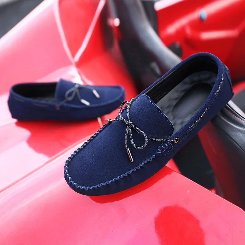 ALCUBIEREE Autumn Men Comfort Driving Shoes Fashion Mens Loafers Slip On Mocassins Suede Leather Shoe Zapatos Homme Big Size 45 | Обувь