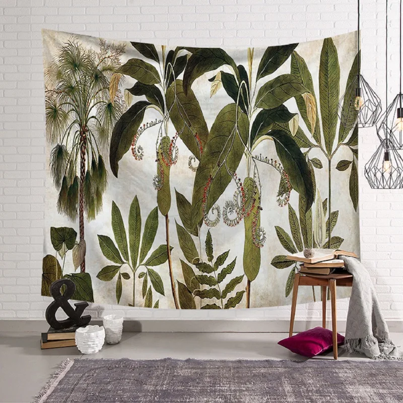 Red Flowers Tapestry Wall Hanging natural Bohemian tapestry mandalas Tenture Murale Blanket arazzo da parete 150x130cm | Дом и сад