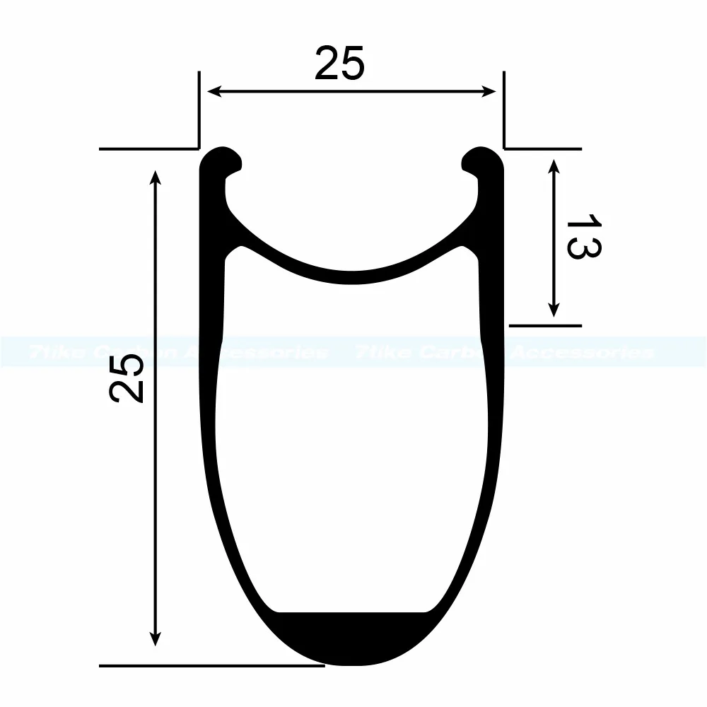 

7-tiger cyclocross bike 24" carbon rims 38 mm clincher 25 mm width carbon road bike wheel rim 12k glossy bmx 507 carbon