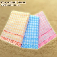chinese culture features creative cotton towels a small plaid ribbon an easy washed fashionable towel take a bath wash your fa