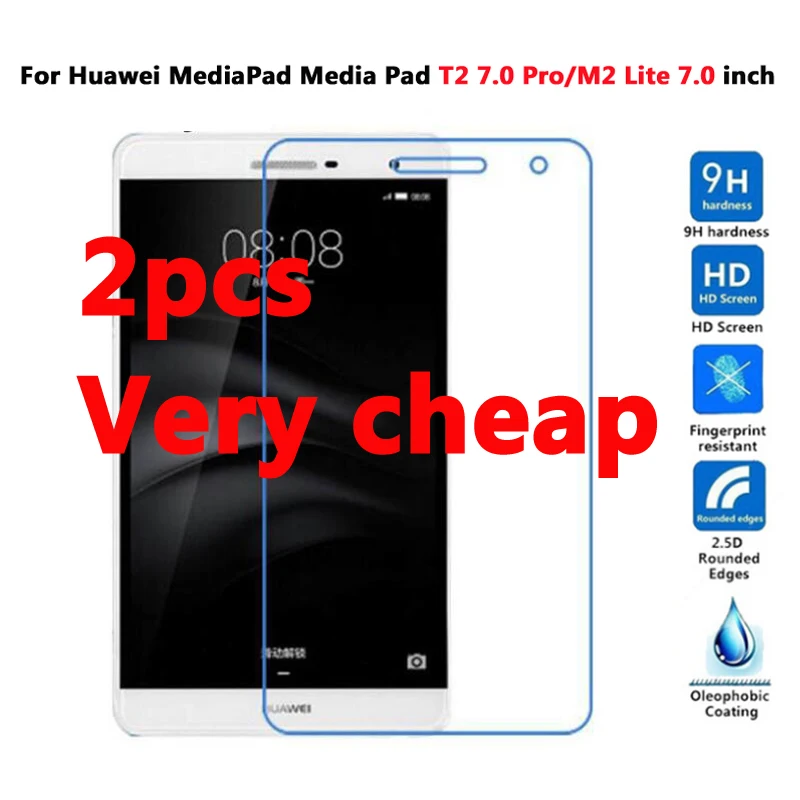 2 шт. закаленное Стекло для huawei MediaPad M3 M5 8,4 Экран протектор T1 M2 7,0 M2 8,0 M3 8,0 Lite T3 8,0 Стекло пленка - Цвет: MediaPad M2 Lite 7.0
