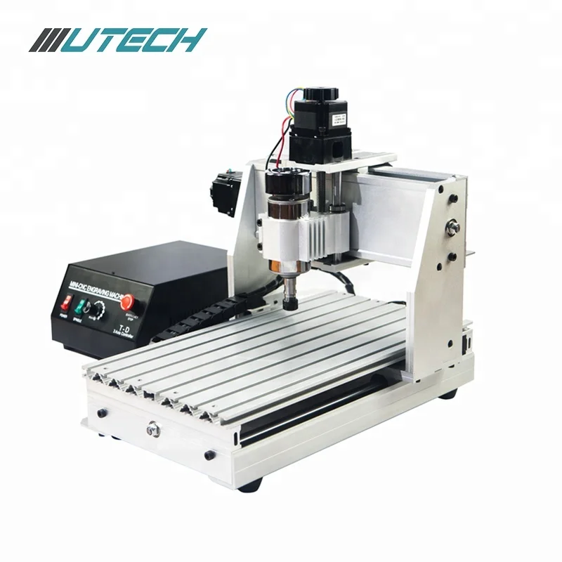 UTECH 3 оси 3040 Металлический Мини DIY рекламный гравировальный станок 4 фрезерный с