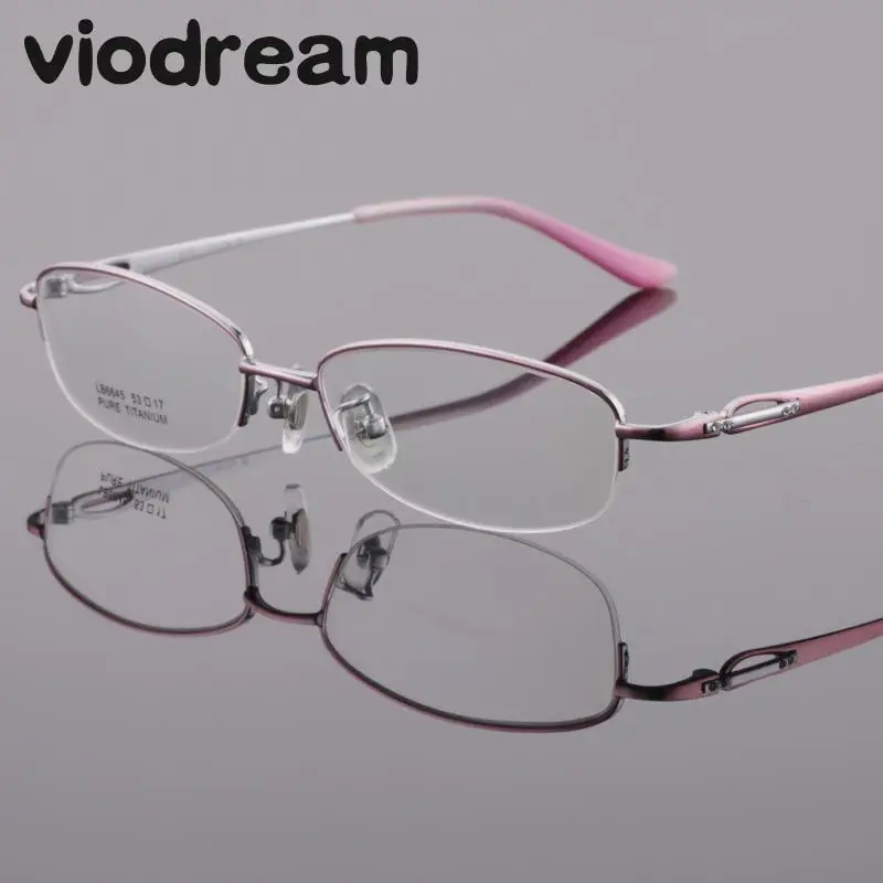 Viodream чистый Титан Super Light Ретро Модные Женские оправы близорукости чтения оптические очки кадр oculos-де-грау 665