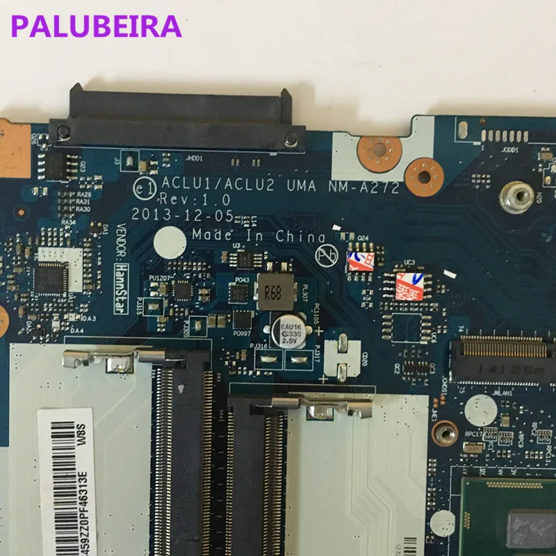 PALUBEIRA G50-70 материнская плата для ноутбука Lenovo ACLU1/ACLU2 NM-A272 3558U тест CPU | Компьютеры и