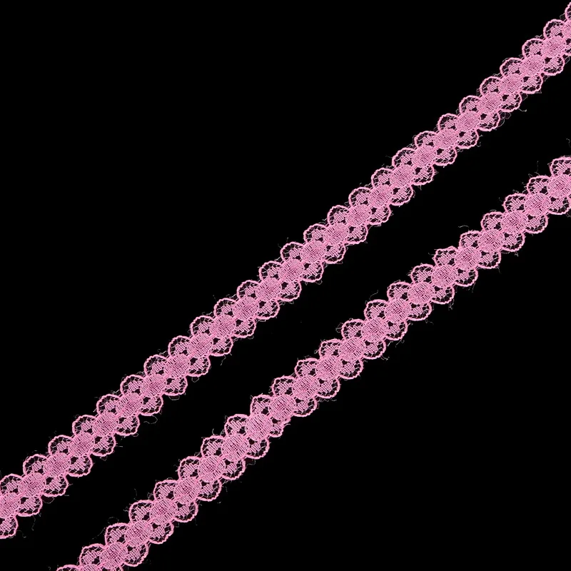 Dark pink 5 ярдов 1,5 см ширина белая кружевная лента декоративная кружевная отделка Ткань Свадьба День рождения Рождество ремесло DIY шитье и юбки аксессуары - Цвет: Dark pink