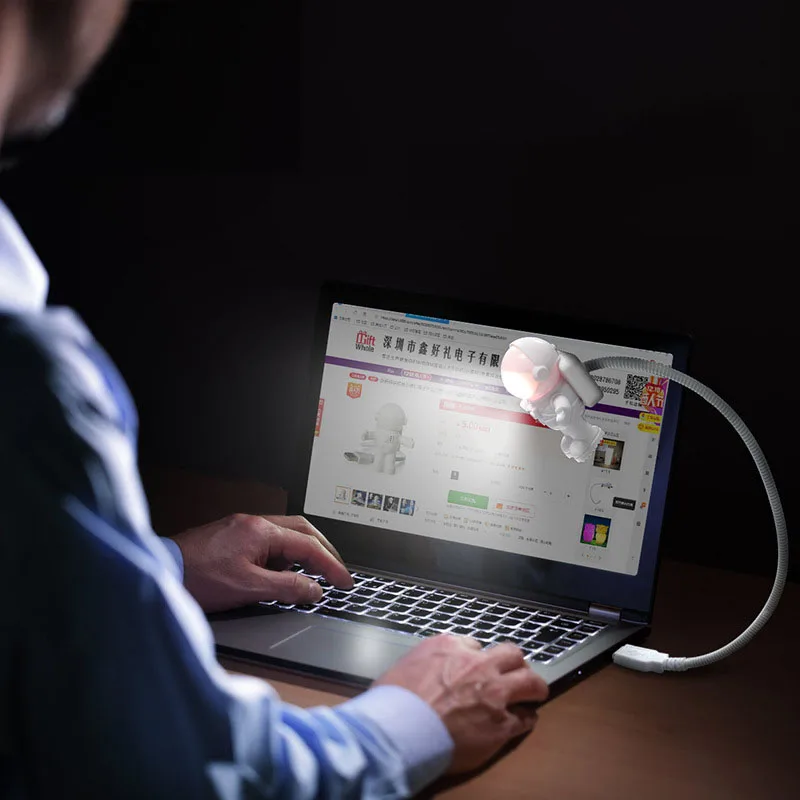 Горячая продажа астронавтов usb защита глаз клавиатура Маленькая ночная лампа