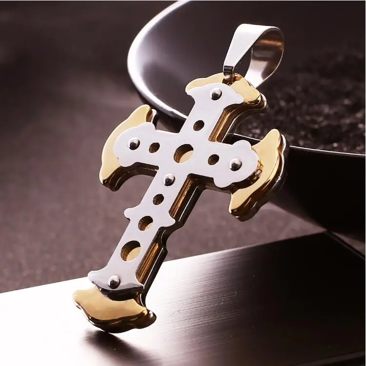 

Religious Totem Jewelry Cross Pendant Necklace Free Shipping For Men Women